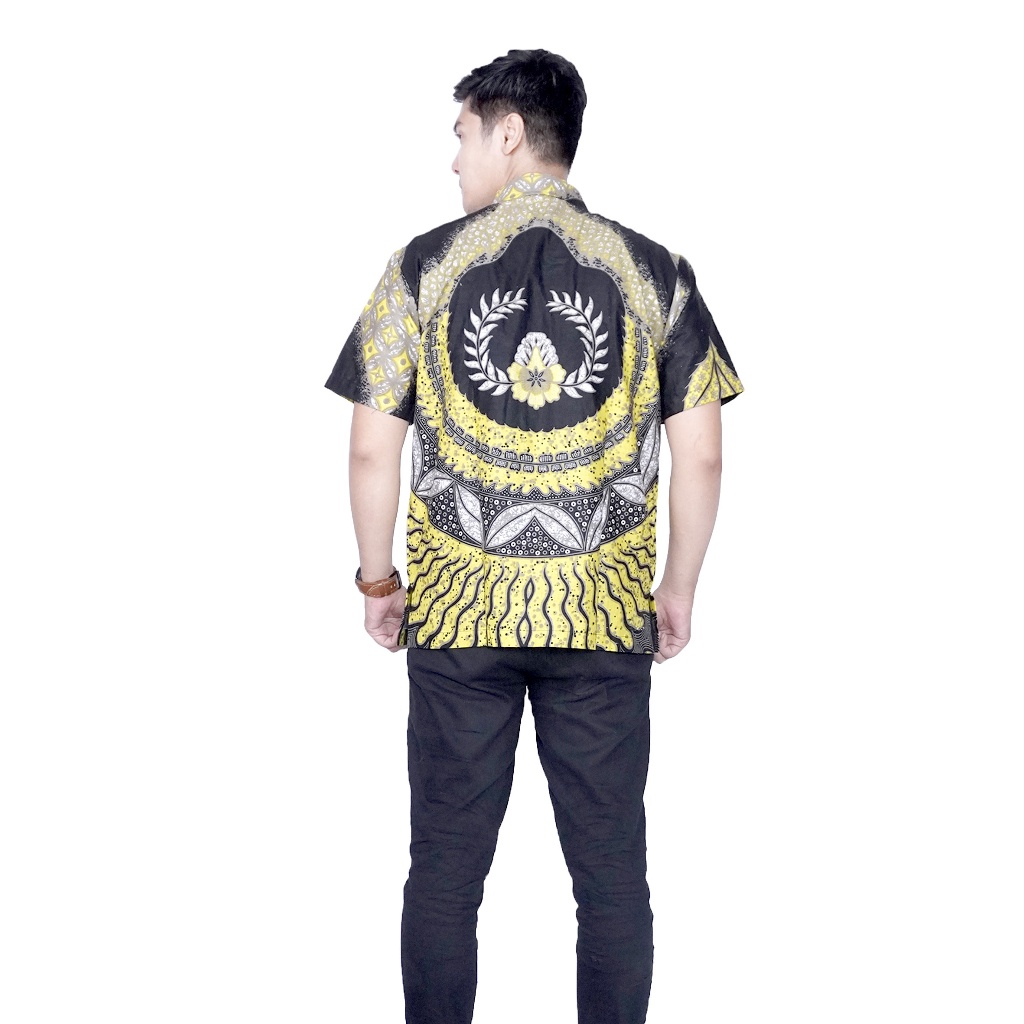 Batik Wanita Modern Couple Warna Kuning Kombinasi Hitam Harga Satuan Terpisah Kapas By Batik Dua Putri Pekalongan