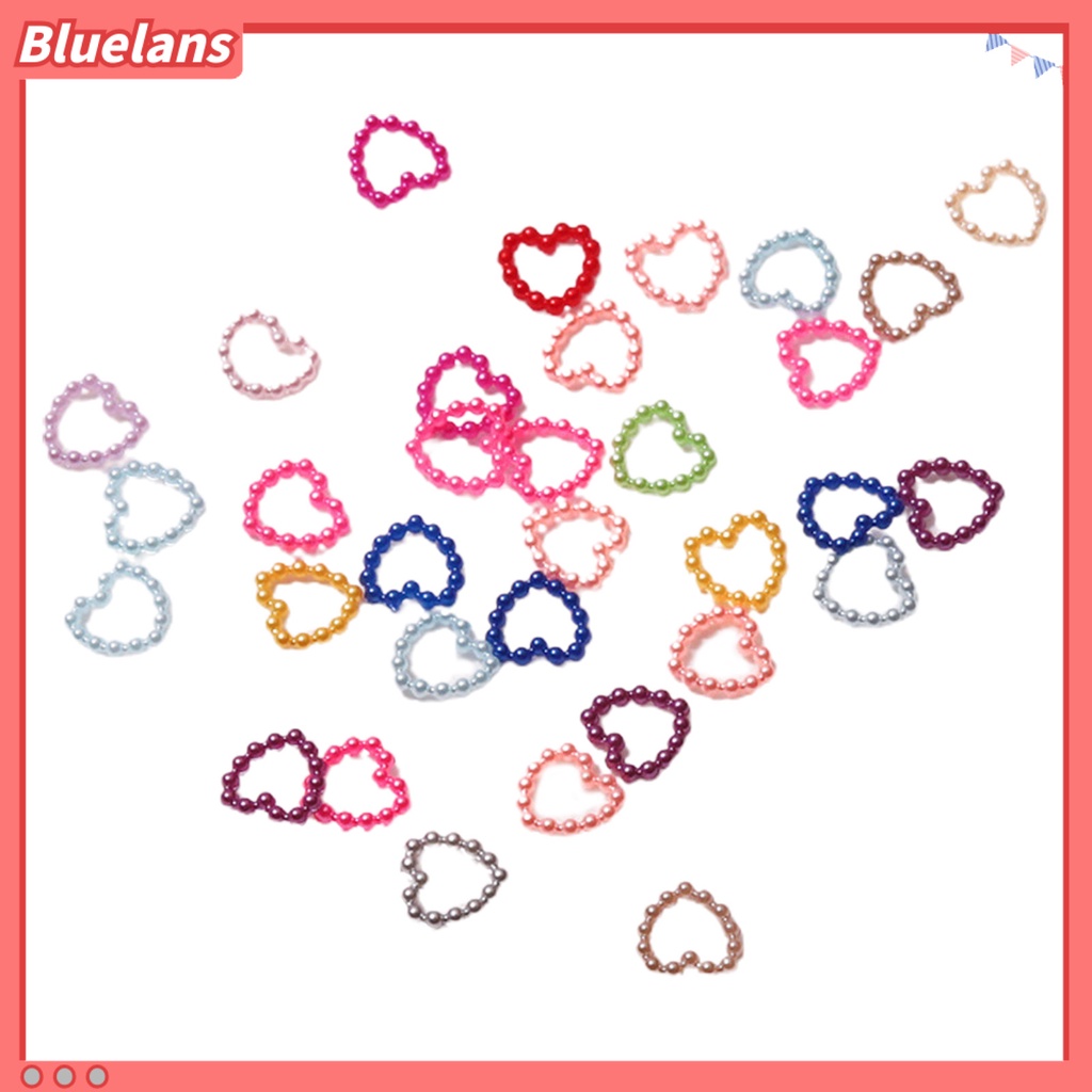 [BLM] 50pcs Kuku Jantung Dekorasi Gloss Tiga Dimensi Tidak Luntur Desain Berongga DIY Kuku Mutiara Imitasi Pesona Manikur Desain Manicure Store Supply