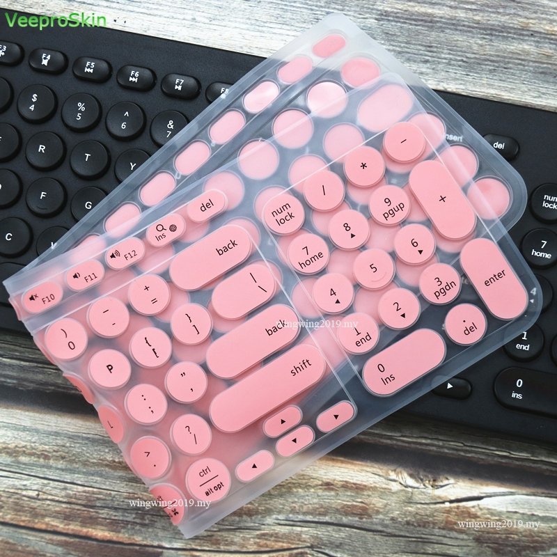 Skin Sarung Keyboard Fit Logitech K780 &amp;amp; Keyboard Wireless Multi-Device Laptop Silikon Ultra Tipis