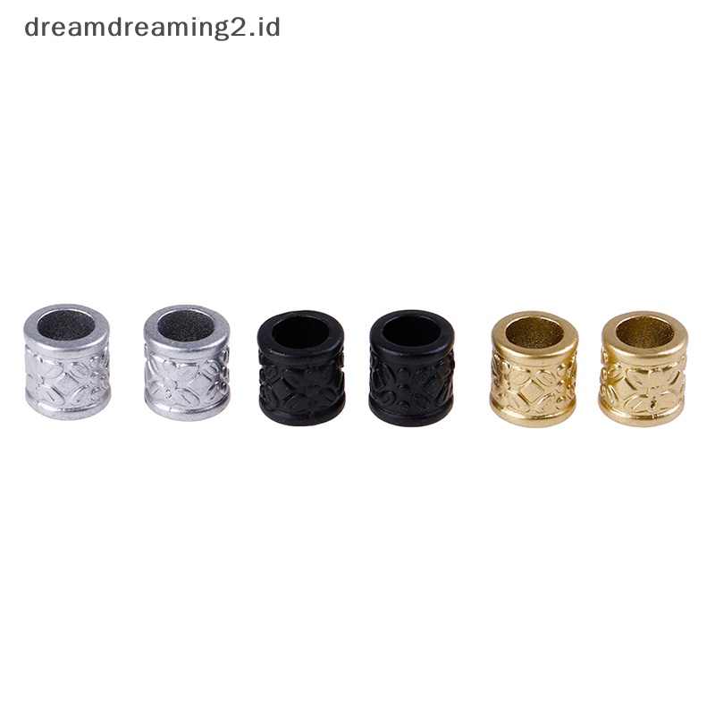 (drea) 10pcs/pack Dreadlock Rambut Kepang Cincin Manik-Manik Gimbal Manset Klip Aksesoris Rambut //