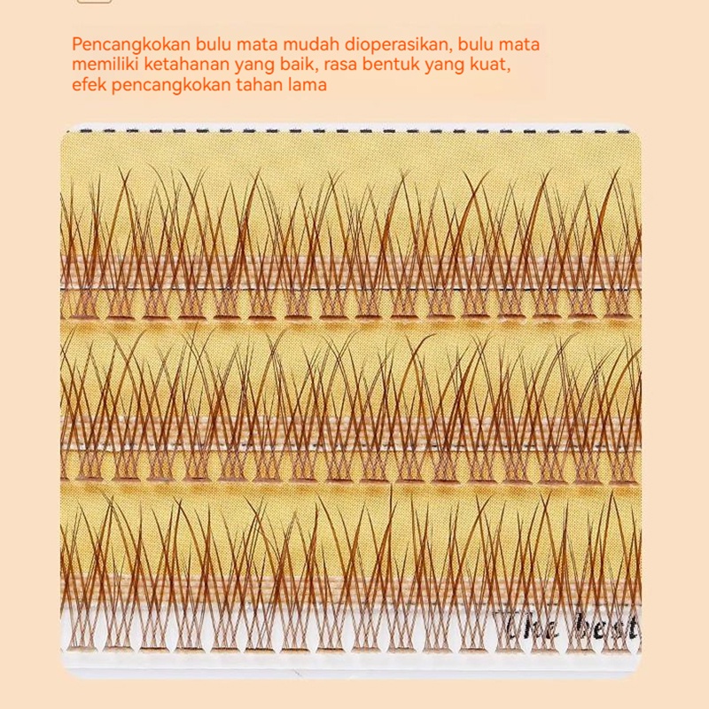 Coklat   Bulu Mata Palsu Pilih Varian Peri - Bulu Mata Palsu Udara Mata Manga Ekstensi Bulu Mata Palsu Korea Pita Bening Riasan Nude Alami Goblin
