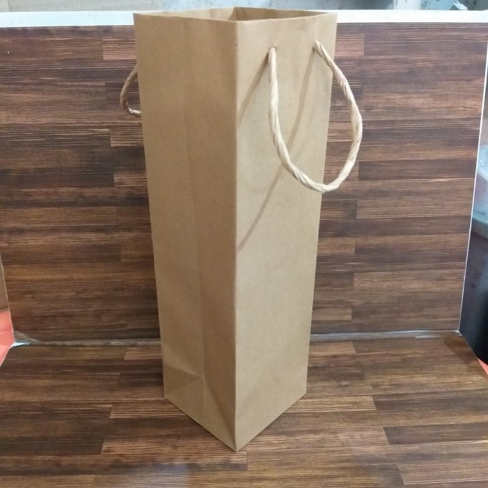 

[SC] paper Bag tas kertas coklat (cocok untuk kemasan Botol 1 LiTER)