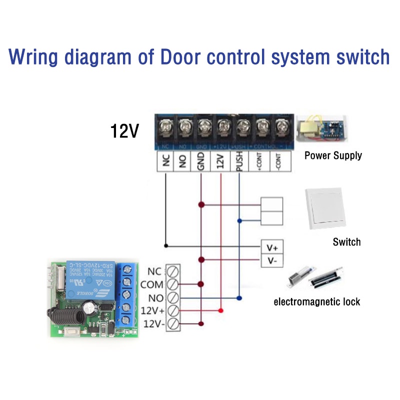 Relay Switch 1CH 12V 433MHz Remote Control Saklar