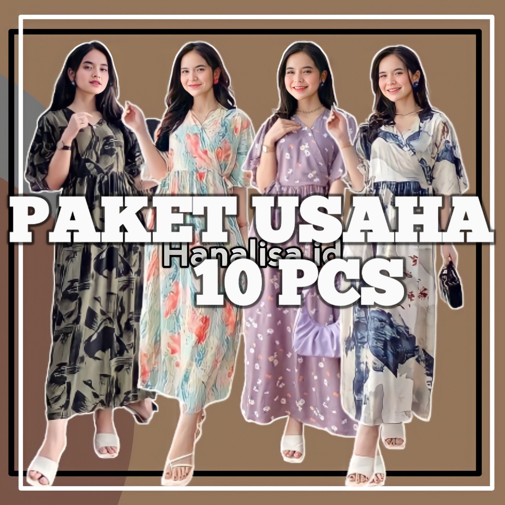 10 PCS PAKET USAHA GROSIR DASTER KIMONO