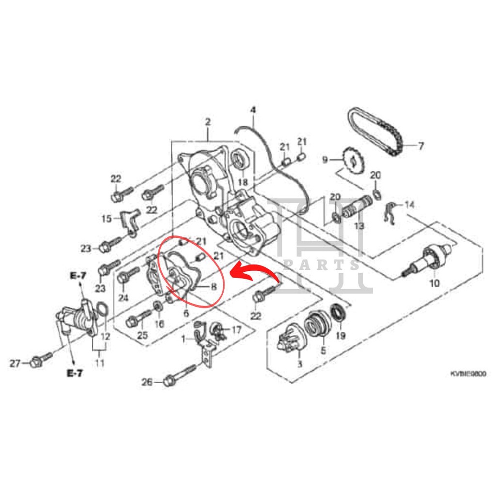 ORING KARET SEAL SIL TUTUP POMPA  AIR GASKET WATER PUMP VARIO KARBURATOR 19226-KVB-900 ASLI ORIGINAL AHM HGP HONDA