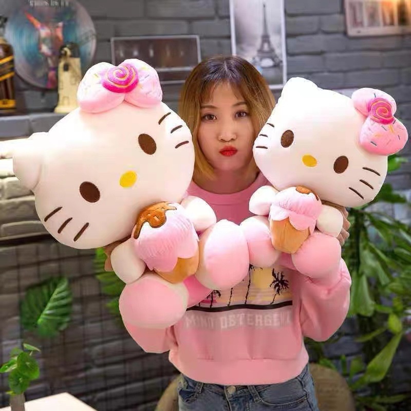 Mainan Mewah Kucing Kt Kerucut Ice Cream Lucu Dan Cuddly Untuk Grosir