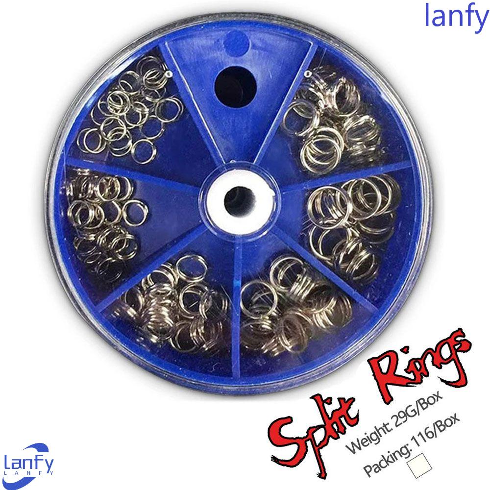 Lanfy Split Rings Double Loop 116Pcs/Lot Aksesoris Alat Pancing Cincin Split Memancing Stainless Steel