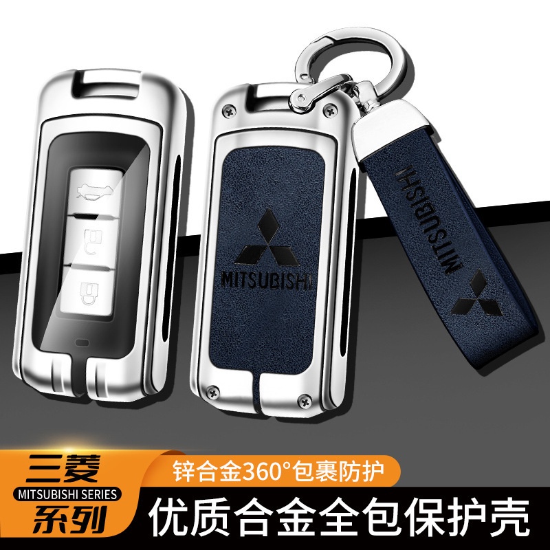 Untuk Mitsubishi Lancer ASX Triton Xpander Keyless Remote Transparansi Logam Penutup Kunci Mobil Case