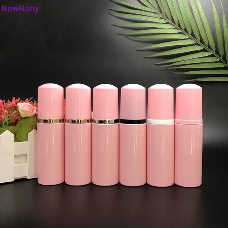 Newbaby 50ml Pink Botol Pump Busa Plastik Kosong Pembersih Bulu Mata Wajah Botol Kosmetik ID