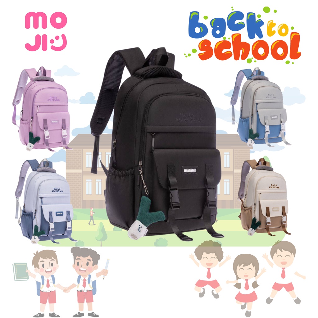 Tas Ransel Sekolah Anak Perempuan/Laki-Laki 2023 - Hitam