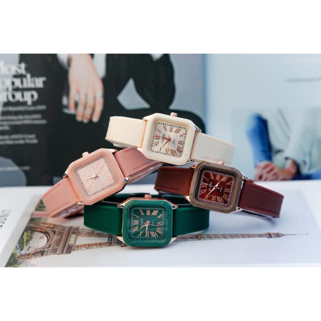 BAJ Jam Tangan Quartz Strap PU Analog Casual Gaya Retro Wanita &amp; Pria Ulzzang Watch Korean Fashion RM091