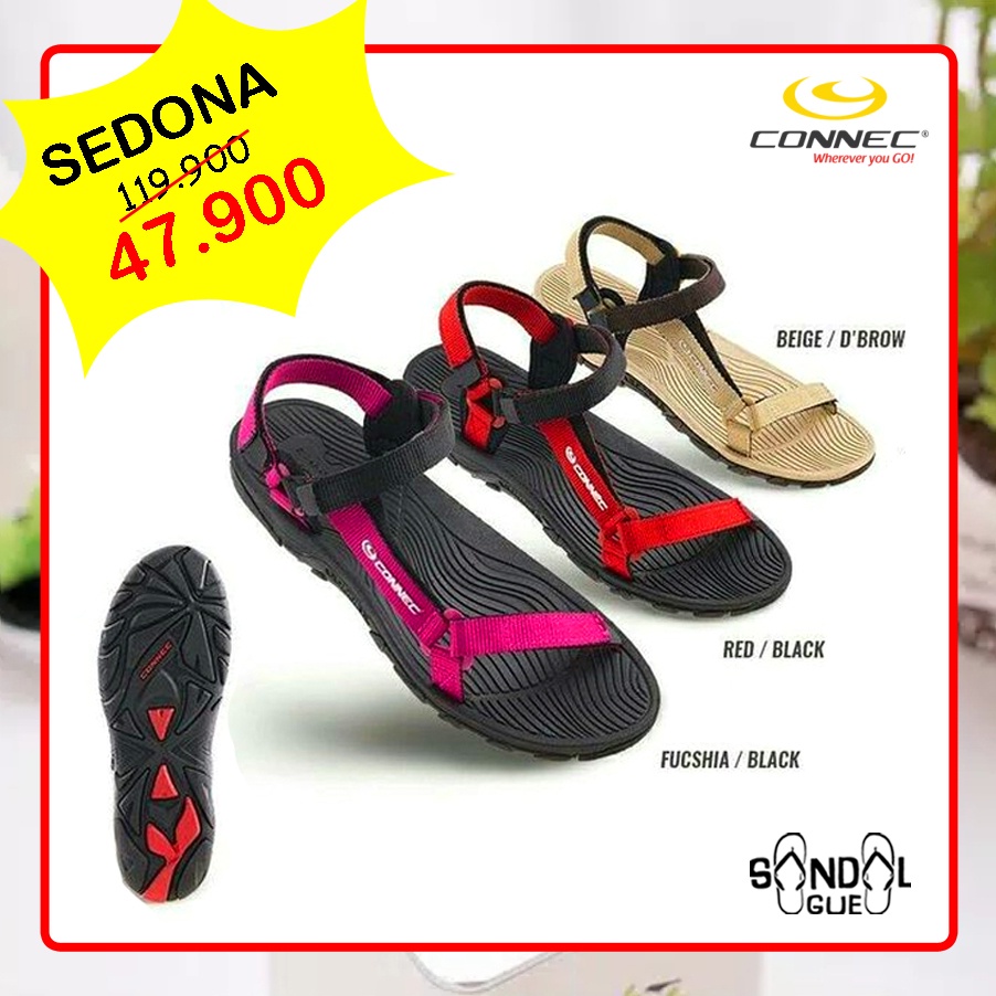 DISKON SANDAL WANITA KEKINIAN CONNEC VIONIC SEDONA BELIZE SELENA 100% BARU