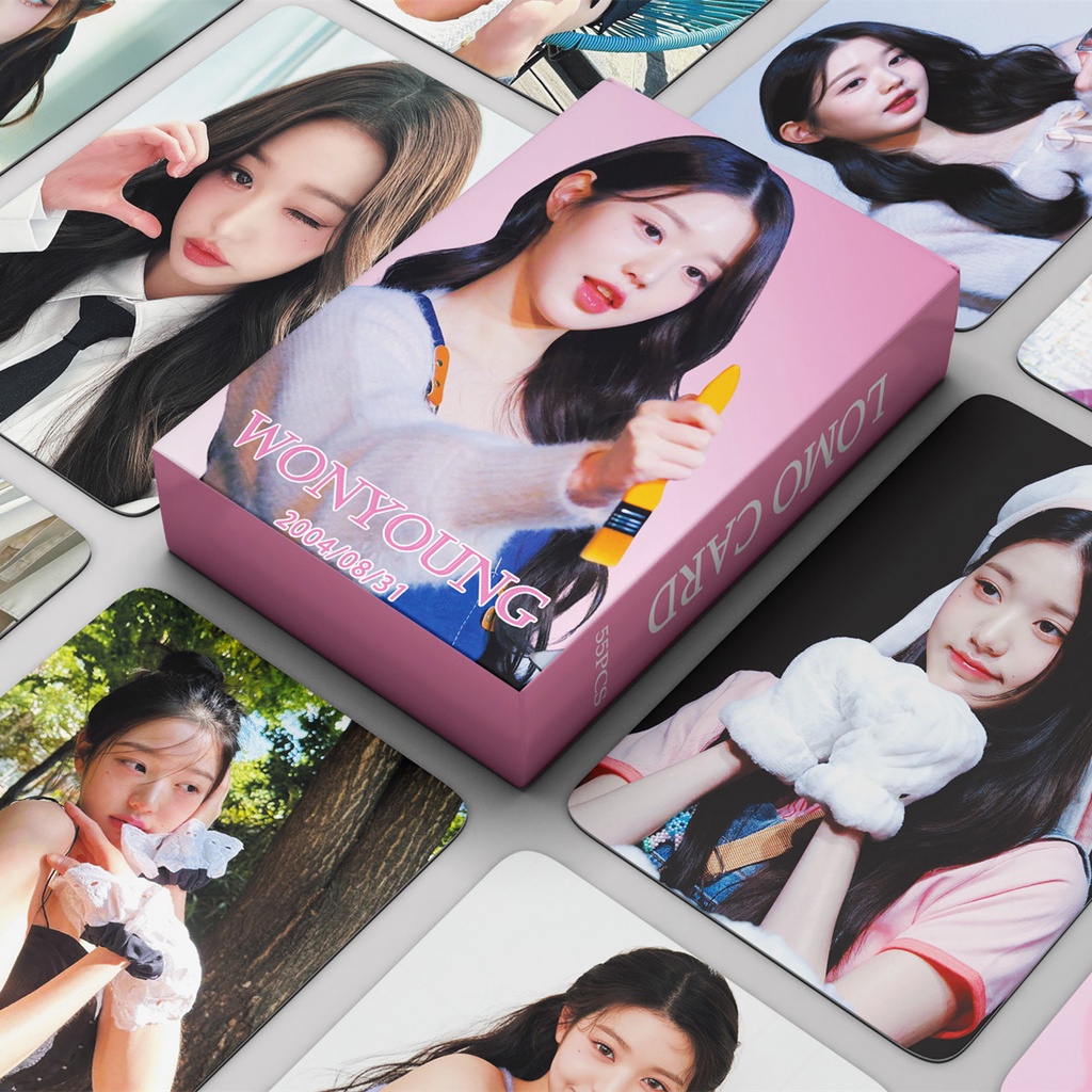 55pcs /box WONYOUNG IVE Photocards Kartu Lomo Kpop Postcards Collection