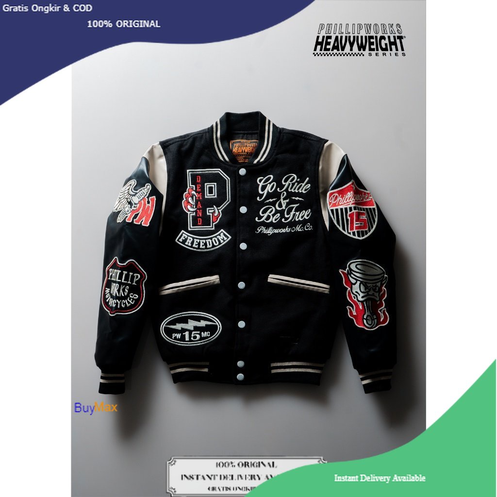 Phillipworks Nighfall Varsity / BuyMax / Phillip Works / Jaket PhillipWorks Heavyweight Series