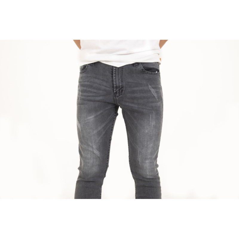 Weird Jeans  - Grey Stone - Celana Jeans Pria Skinny Slimfit Strech polos