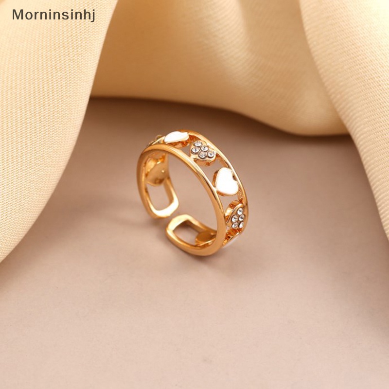 Mornin Fashion Cinta Hati Cincin Terbuka Geometris Rings Untuk Wanita Gadis Berongga Keluar Jantung Cincin Pernikahan Band Pesta Elegan Perhiasan Hadiah 1 Buah id