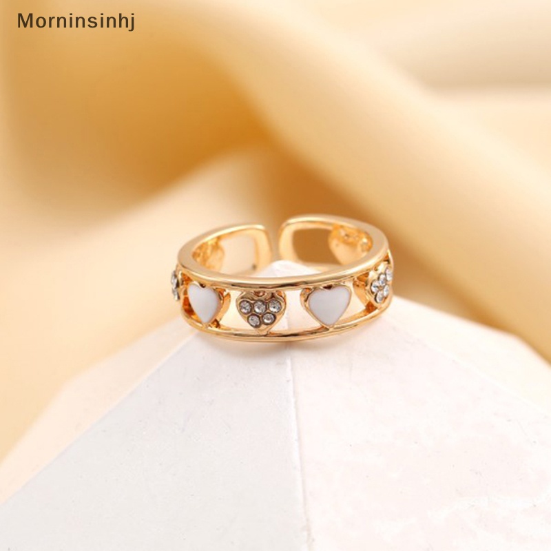 Mornin Fashion Cinta Hati Cincin Terbuka Geometris Rings Untuk Wanita Gadis Berongga Keluar Jantung Cincin Pernikahan Band Pesta Elegan Perhiasan Hadiah 1 Buah id