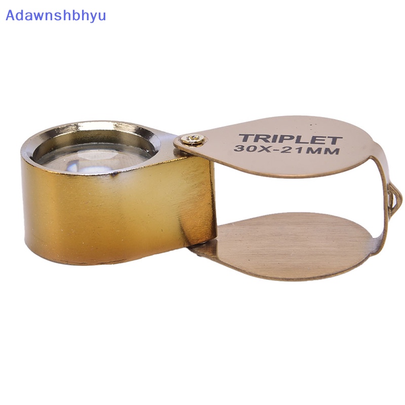 Adhyu 30x 30x21mm Magnifier Jewelers Gold Mata Alat Perhiasan Lipat Loupe Glass ID