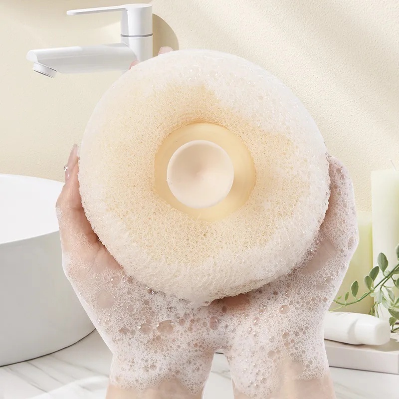 Exfoliator Scrubber Kulit Mandi Kreatif Dengan Suction Cup/ Body Shower Massage Brush Aksesoris Kamar Mandi