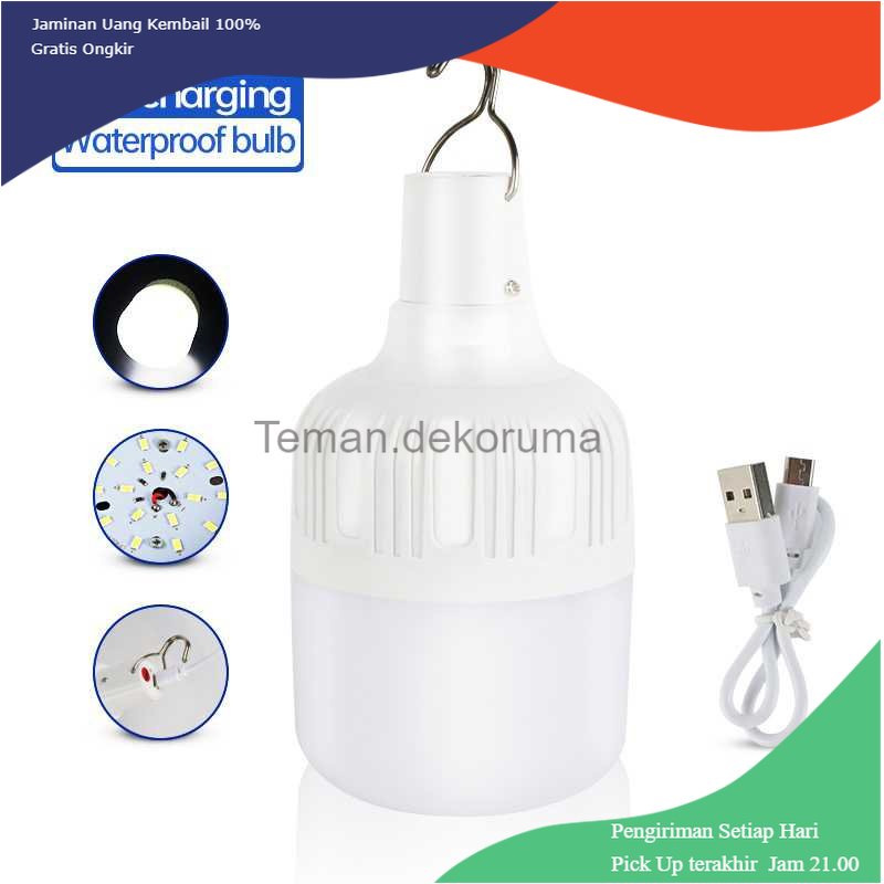 TD - LMP ZINUO Lampu Bohlam LED Gantung Emergency Cool White Rechargeable - QP602