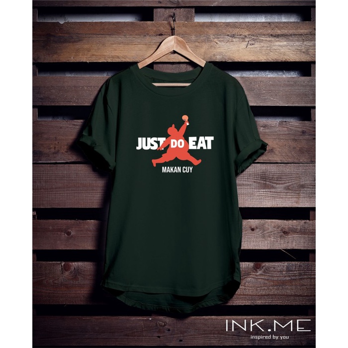 TERMURAH KAOS PRIA NEX CARLOS - JUST DO EAT KAOS UNISEX - Army, S
