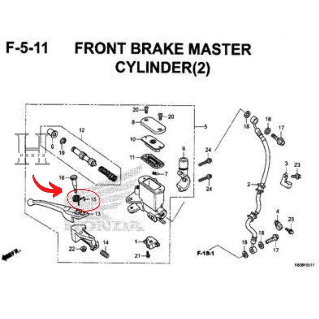 PER HANDEL REM KANAN SPRING LEVER GENIO NEW VARIO 125 150 160 ESP 53199-K59-A71 ASLI ORIGINAL AHM HGP HONDA