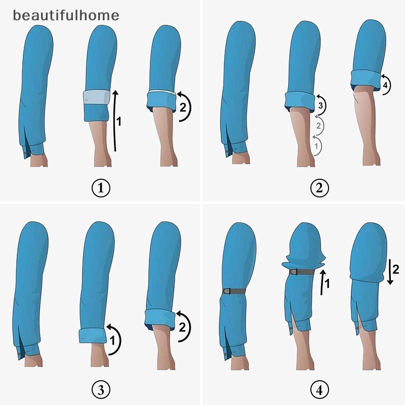 {beautifulhome} Ban Lengan Elastis Baju Lengan Pemegang Wanita Pria Fashion Adjustable Arm Manset Band.