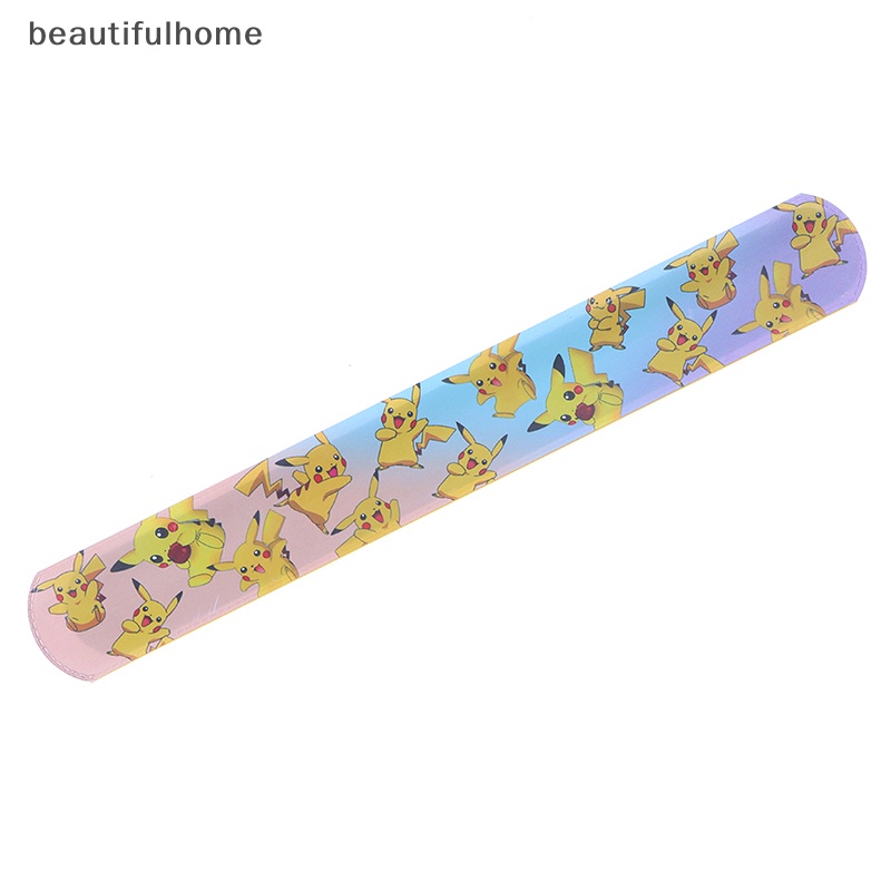 {beautifulhome} Gelang Snap Pokemon Pikachu Figurine Anime Wristband Anak Pocket Slap Band.