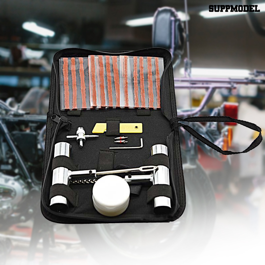 [SM] Tire Repair Kit Portable Desain Ergonomis Tahan Karat Kekuatan Tinggi Universal Serbaguna Baja Motor Truk Ban Tusukan Perbaikan Alat Set Perlengkapan Mobil
