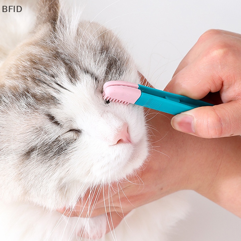 [BFID] Ramah Lingkungan Kitten Eye Rub Handheld Cat Eye Lap Gosok Mata Poo Brush Cleaning Reusable Buckle Design Sisir Hewan Peliharaan Sikat Noda Air Mata [ID]