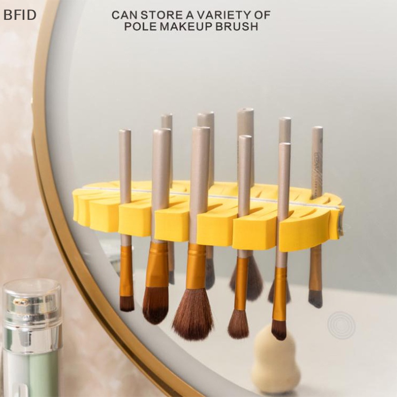 [BFID] Tempat Rak Pengering Brush Makeup Bentuk Daun Stand EVA Cosmetic Brushs Drain Stand [ID]