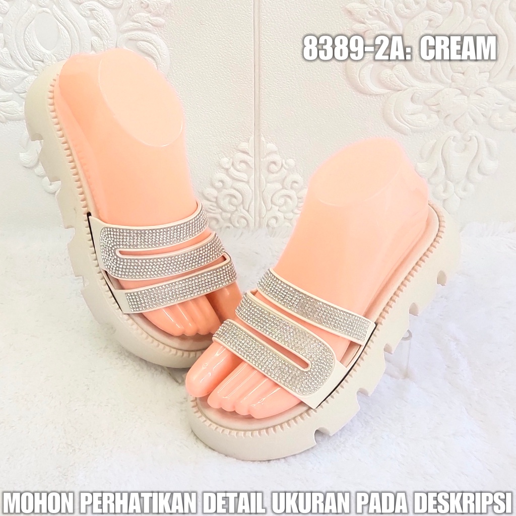 Sendal Jelly Perempuan 8389 2A Sandal Wanita Korea Kekinian AntiSlip SDLWW
