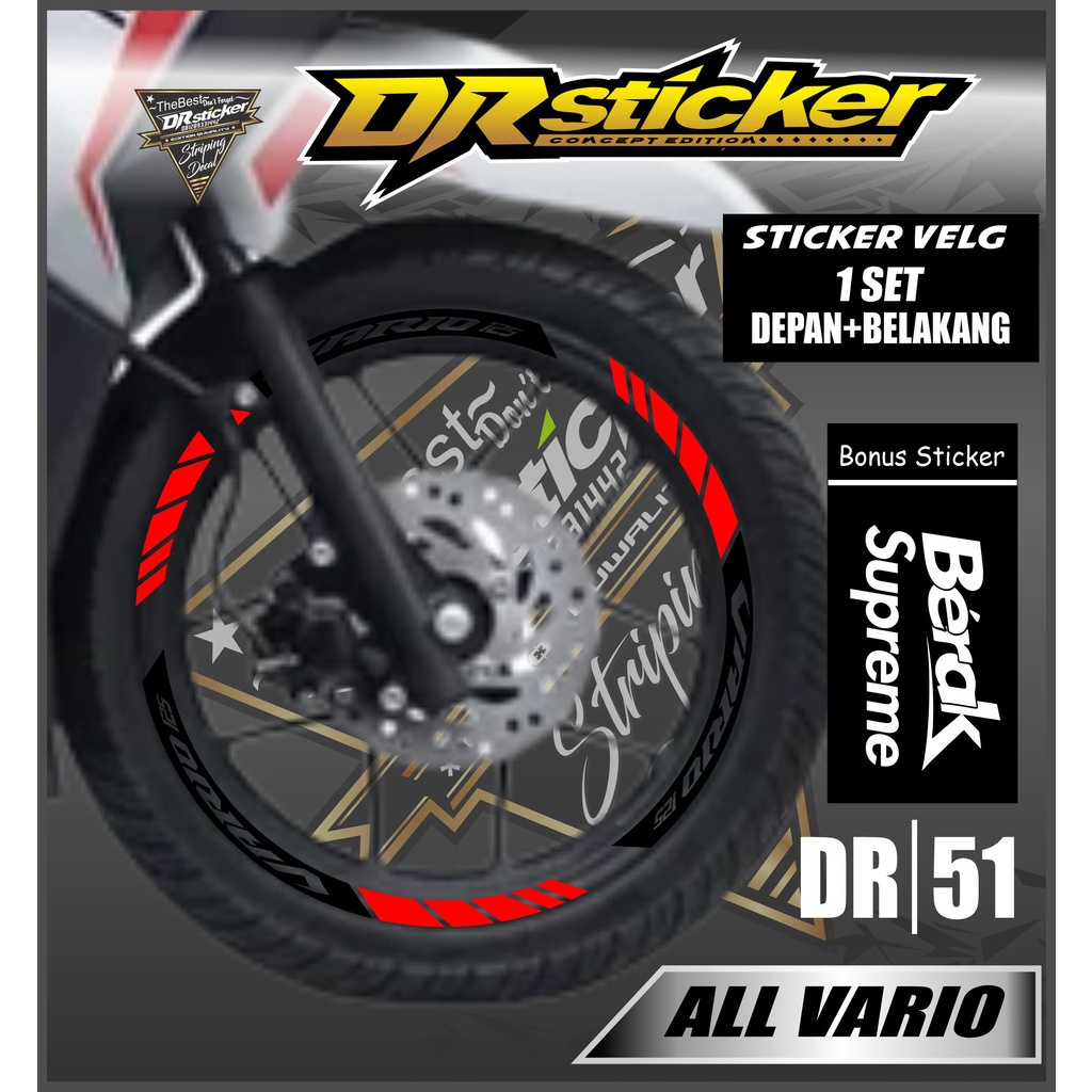 Sticker Velg - Cutting Velg Sticker Cutting Velg Motor Vario