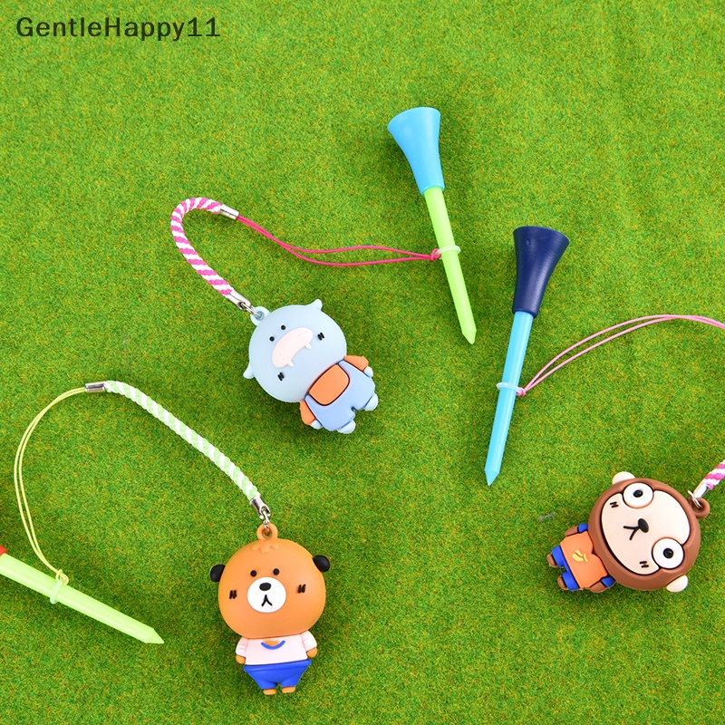 Gentlehappy 1Pcs Tee Karet Golf Motif Kartun Tali Holder Bola Golf Mencegah Kehilangan id