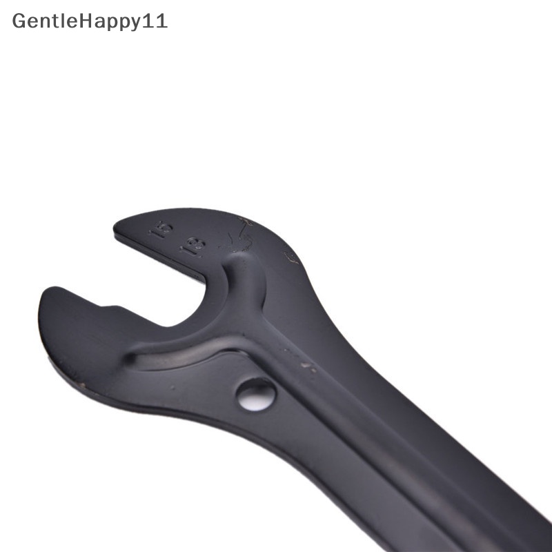 Gentlehappy 13 /15mm+14 /16mm Cycle Bike Bicycle Steel Bike Cycle Head Open End As Hub Cone Wrench Spanner Alat Perbaikan Sepeda id