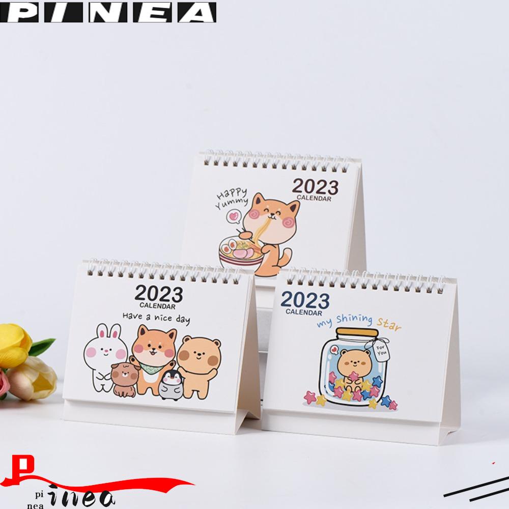 Nanas 2023kalender Kertas Desktop Kantor Fashion Gambar Tangan Planner Multi-Fungsi Agenda Organizer