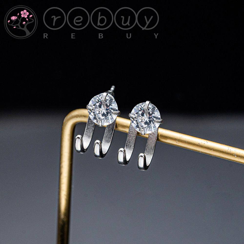 Rebuy Hook Paw Earrings Hadiah Kepribadian Wanita Pesta Punk Plat Perak Pria Aksesoris