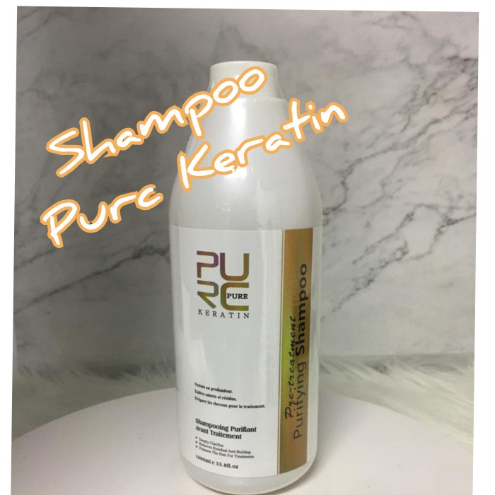 Pelurus Rambut Keratin pure purc Treatment Smooting Brazilian 1000ml - Shampoo purc