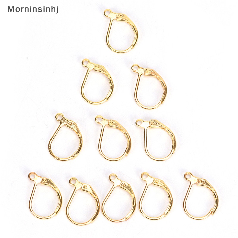 Mornin 50PCS/100PCS French Earring Lobster Clasps Hooks Temuan Anting Perhiasan DIY id