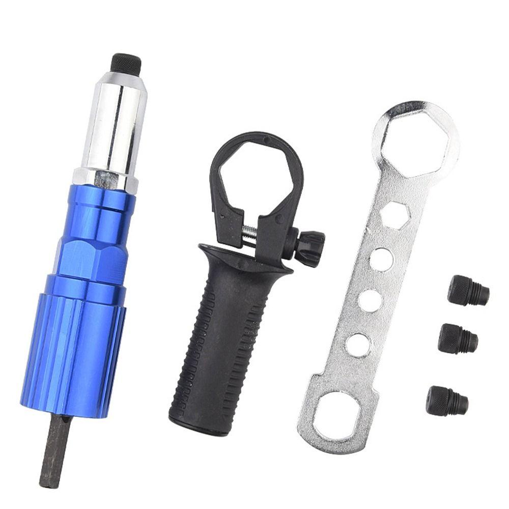 Populer Rivet Gun Adapter Kualitas Tinggi Power Alat Aksesoris Aluminium Casting Housing Electric Riveting Riveter Insert Tool Untuk Untuk Bor Cordless