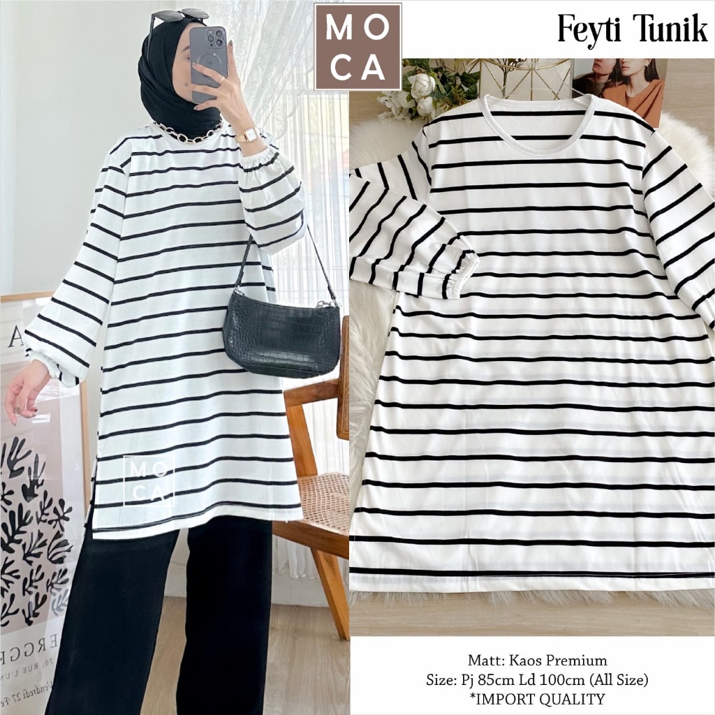 FEYTI TUNIK ORI MOCA | Ld100 Kaos Premium