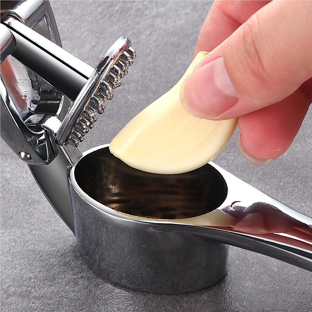 Garlic Press Manual Mincer Zinc Alloy Masak Penghancur Bawang Pemeras Alat Rajang Dapur Restoran Toko Snack