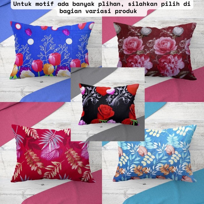 1 SET Sarung bantal/guling dewasa motif elegan terbaru