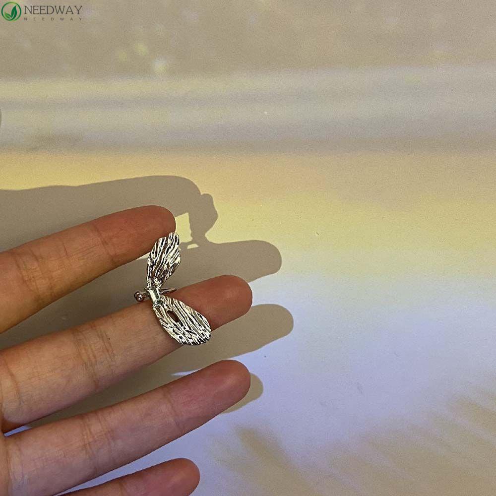 NEEDWAY Bow Ear Clips Trendy Fashion Ear Cuff Perhiasan Hadiah Anting Gaya Korea Perhiasan Aesthetic Klip Tulang Telinga