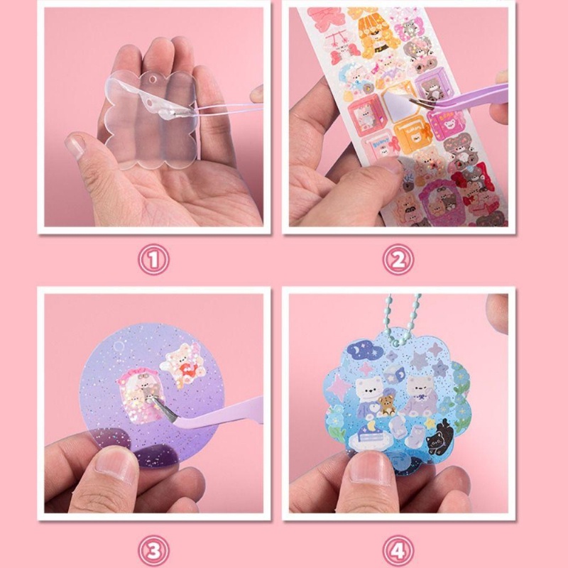 【COD】Guka Stiker Set Lucu DIY Kartu Mainan Anak Paster Bahan Akun Manual Alat Tulis Anak Stiker Guka DIY Keyring Goo Card Sticker Set