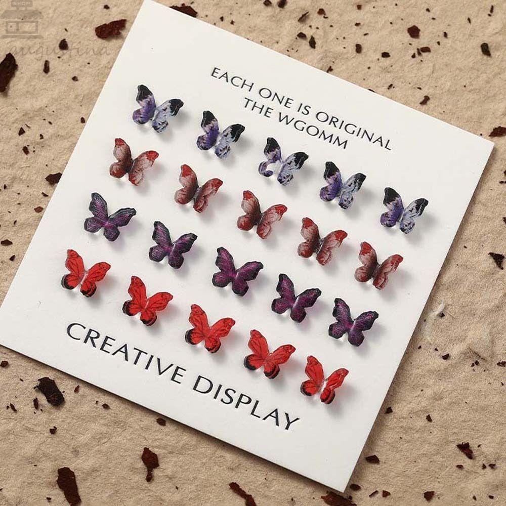 AUGUSTINA Agustina Hati Hiasan Kuku Warna-Warni Pesona Kuku Korea Nail Art Perhiasan Kuku Manicure Aksesoris