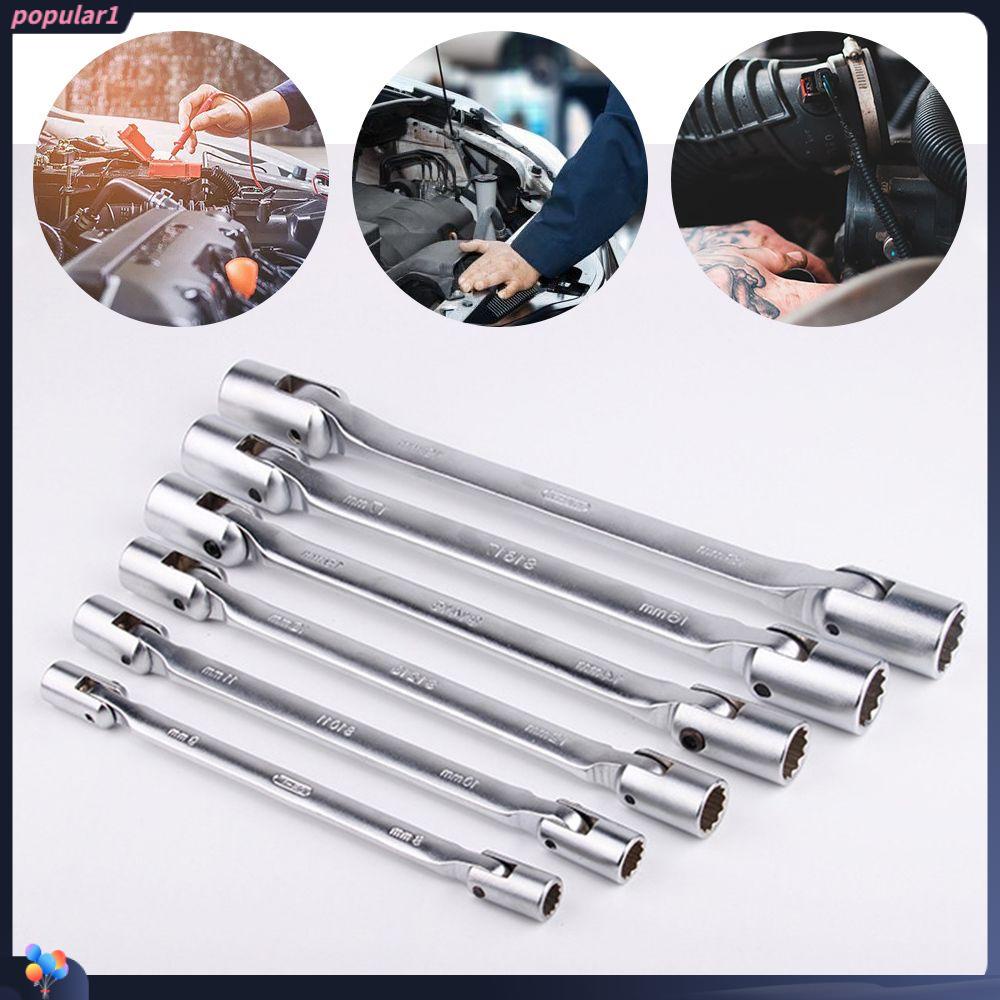 POPULAR Populer Kunci Pas CRV Barang Olahraga Kepala Fleksibel Ganda AutoRepair Tool Multi Fungsi Hand Tools Rotary Socket Spanner