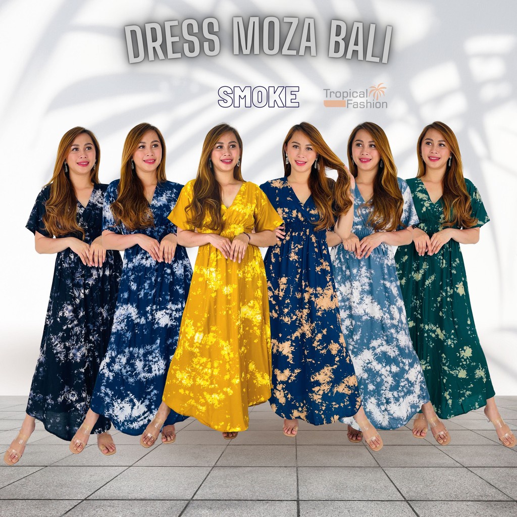 Dress Moza Bali Bahan Rayon Premium Untuk Remaja Dan Dewasa Termurah Kekinian