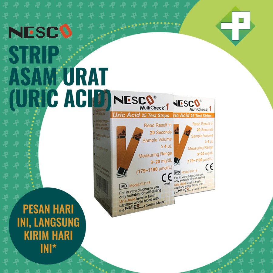 Strip Asam Urat Nesco / Uric Acid Strip isi 25s