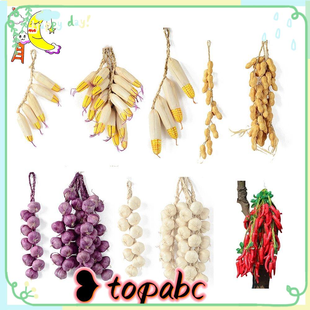 TOP Sayuran Artificial Kacang Buah Jagung Kamar Hias Wall Decor String Pendant Red Pepper Hiasan Dapur Sayur Palsu